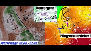 #Luftmassengrenze samt eingelagerter Konvergenz; Höhentief mit Überraschungspotential an Pfingsten !