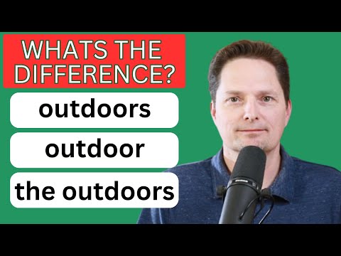 Is outdoor an adjective or noun?