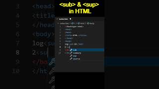 "sup" and "sub" tag in HTML