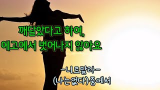 (깨달음 이후의 삶) 집착과 욕망이 없이 순간에 머물기