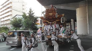 平成30年 7月31日 野里住吉神社 夏祭り 宵宮 中神車 曳行