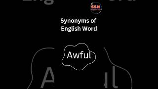 Synonym of English word #shorts #synonym #awful