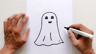 Halloween Ghost Drawing | Halloween Ghost