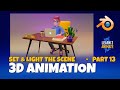 Scene Set up & Lights Part 13 Blender 3.1 Beginner Tutorial - Converting a 2D Illustration to 3D