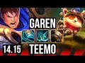 GAREN vs TEEMO (TOP) | 800+ games, 7/2/4 | EUW Master | 14.15