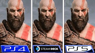 God of War | Steam Deck - PS4 - PS5 | Graphics Comparison