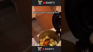 Hotel Room Cooking #hotelroom #shorts #cooking
