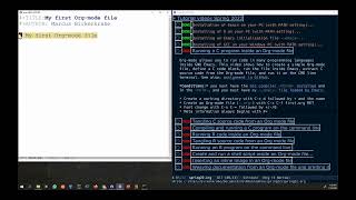 Run a C program inside an Org-mode file