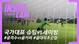 공격수vs골키퍼, 현장감 느껴지는 슈팅게임 골대 뒤 직캠! | 2020 AFC U-23 챔피언십 EP.13