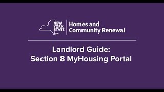 Section 8 MyHousing Landlord Portal – How to Get Started (For Landlords)