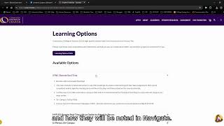 CCD - Navigate360 - Selecting A Learning Option