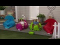 pouchcouch inflatable couch with sun shade and pockets on qvc