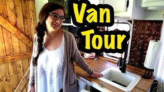 RV Tour: Solo Female With Beautiful Rustic Open Concept Home |vanlife