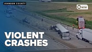 Several people injured after multiple crashes in Johnson County