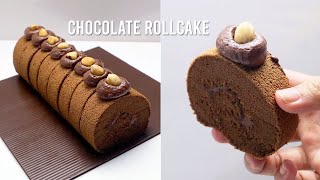 RESEP BOLU GULUNG COKLAT TANPA SP DAN BAKING POWDER // CHOCOLATE JAPANESE ROLL CAKE