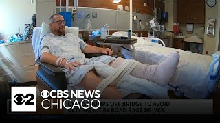Missouri cyclist jumps off bridge to avoid getting hit by road rage driver