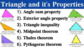 Triangle and it's Properties ( त्रिभुज और उसके गुणधर्म )