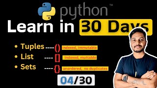 Python for Data Engineers & Data Analysts | List, Tuples, Sets + Resume 1 Projects Tutorials #04/30