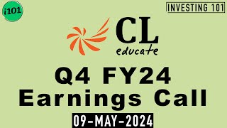 CL Educate Limited Q4 FY24 Earnings Call | CL Educate Limited FY24 Q4 Concall