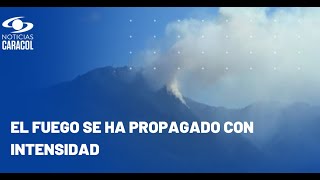 Incendio en el cerro El Cable, en Bogotá, prende las alarmas