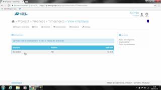 AdminProject tutorial - timesheets