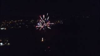 Polesworth Abbey Fireworks 2016 By Drone  with music in HD