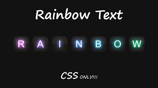 CSS Rainbow Text | CSS Animation