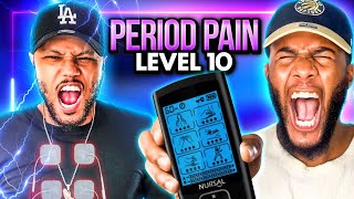 Guys Try Period Cramp Simulator