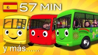 Las ruedas del autobús | Y muchas más canciones infantiles | ¡57 min de LittleBabyBum!