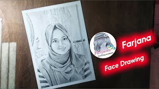 Farjana Face Drawing | Farjana Drawing Academy | Farjana Face Revil | Farjana Portrait Drawing
