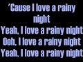 eddie rabbitt i love a rainy night lyrics