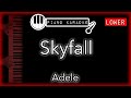 Skyfall (LOWER -3) - Adele - Piano Karaoke Instrumental