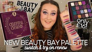 *NEW* BEAUTY BAY CELESTIAL CHARMS EYESHADOW PALETTE SWATCH \u0026 TRY ON REVIEW! Autumn Fall Makeup Haul!