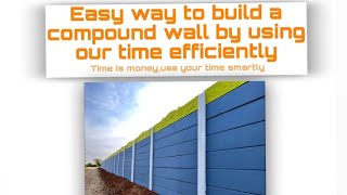 Cement compound post | readymade made fence | making of precast walls | Compound wall at low budget