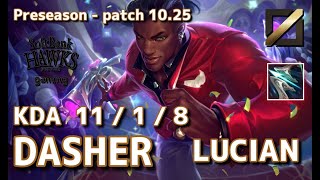 【韓国サーバー/GM】SHG Dasher ルシアン(Lucian) VS DWG Khan ガリオ(Galio) MID - Patch10.25 KR Ranked【LoL】