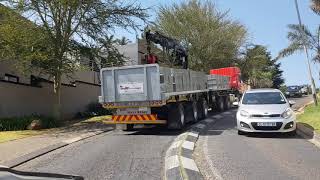 Tridec steered trailer narrow roads under load