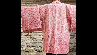 Haori D’Epoca In Seta Giacca Per Kimono Rosa - Todoku Japan