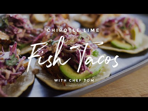 Grilled Fish Tacos Recipe with Chipotle Lime Dressing