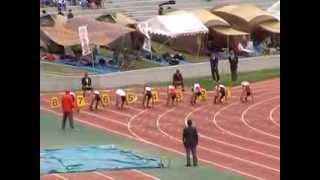 H25岩手県高等学校総合体育大会陸上競技　男子　１００ｍ競走　決勝