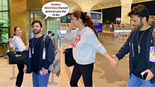 Disha Parmar With Hubby Rahul Vaidya Leaves For Anniversary Vacation