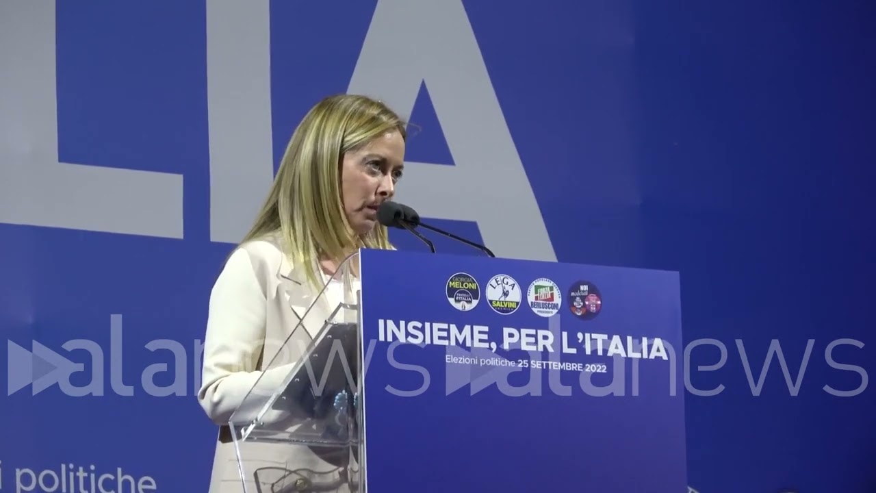 Elezioni, Giorgia Meloni Chiude La Manifestazione Del Centrodestra ...