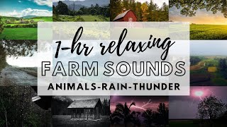 1hr Relaxing Anti-Stress White Noise Farm Sounds Animals Rain Thunder | FarmTV PH
