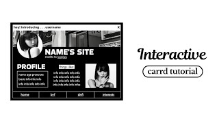 dark interactive carrd tutorial - cr luvqiwu