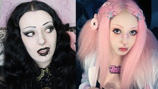 GOTH TO KAWAII TRANSFORMATION | Toxic Tears