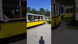 SSB Oldtimerlinie 23 mit Triebwagen 276 + Beiwagen 1390 auf der Wendeschleife Ruhbank