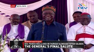 "We are a bit suspicious...": Senator Oburu's speech at General Ogolla's burial service