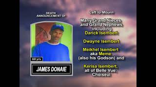 James Donaie ~ Long Obituary