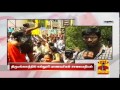 college students stages road blockade in thirumangalam madurai thanthi tv