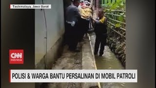 Polisi & Warga Bantu Persalinan di Mobil Patroli