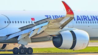 4K60P - Turkish Airlines, Airbus A350 Arrival and Departure and more action in between